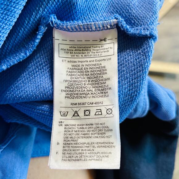 Adidas Sport 2 Womens Crop Blue Street Mock Neck Sweatshirt Size XS 0322 - Picture 5 of 11